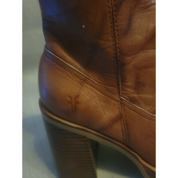 Vintage Rare Y2K Frye Karma Zip Brown Size 8 Patina Leather - Picture 2 of 11